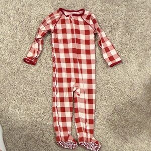 Pink and red plaid bamboo sleeper
